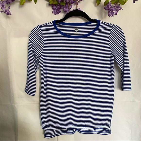 Old Navy Girls Blue 3/4 Sleeve soft T-Shirt - Picture 1 of 6